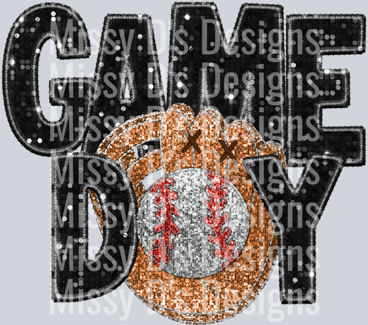 baseball glitter game day 2