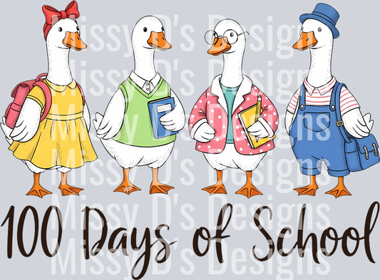 100 days of school goose