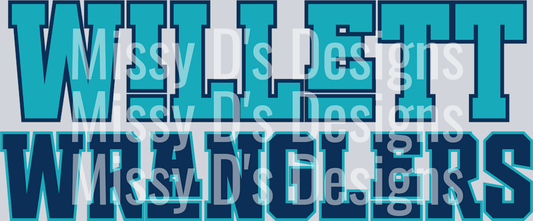 funky font willett wranglers