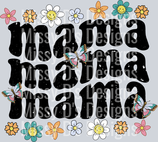 mama distressed stacked