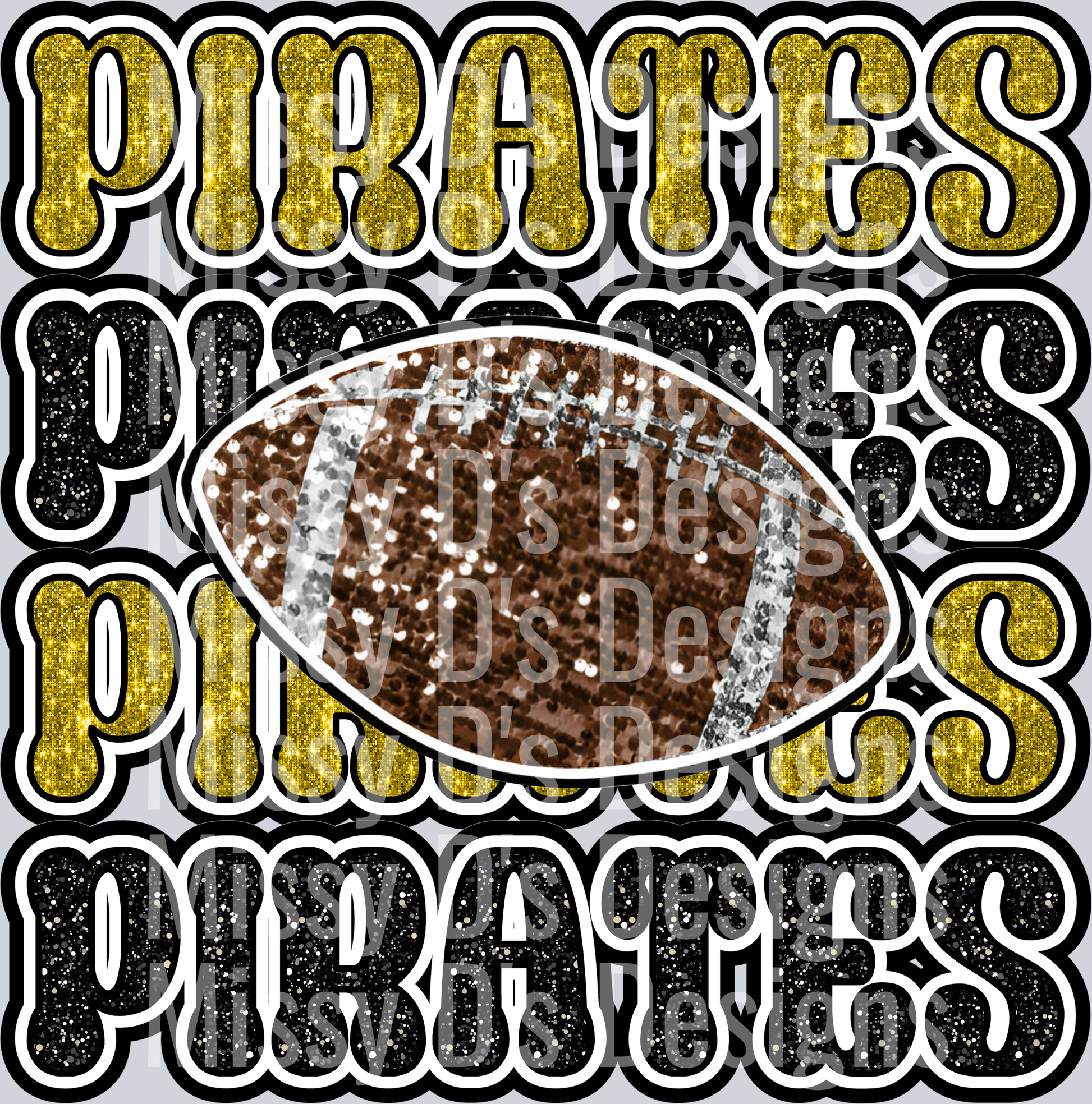 1Pirates Black Gold Football