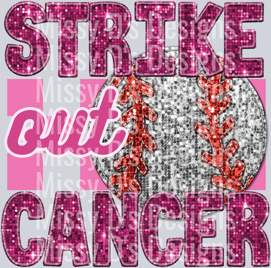 strike out cancer baseball 3