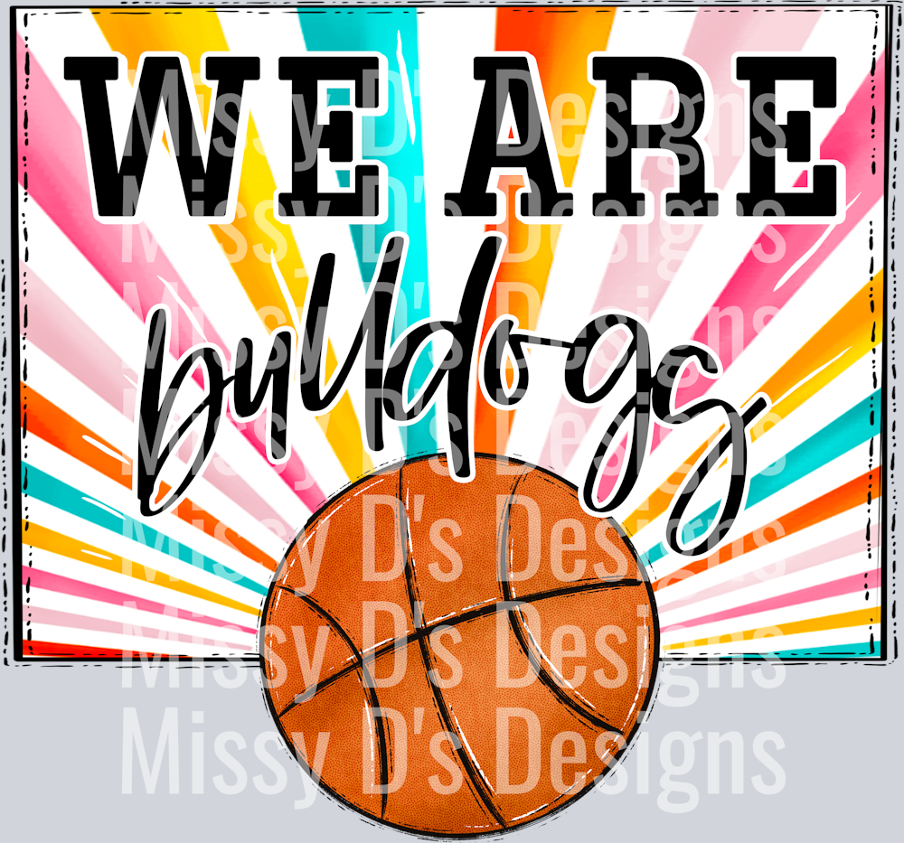 sunburst WE ARE bulldogs basketball