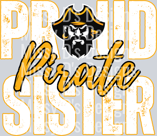 proud pirate sisterwhite mascot