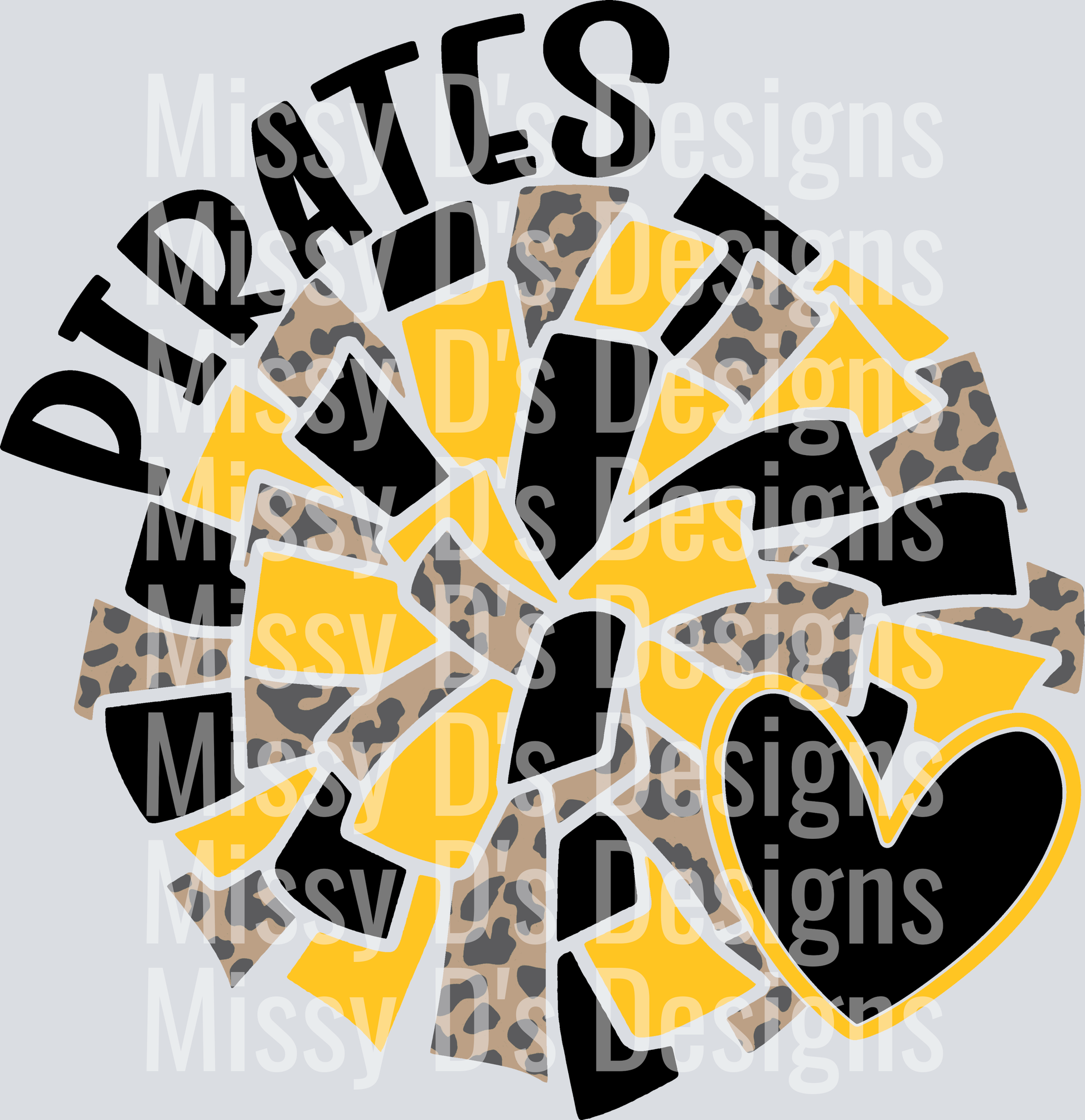 PiratesTri-ColorLprdPomwHeart