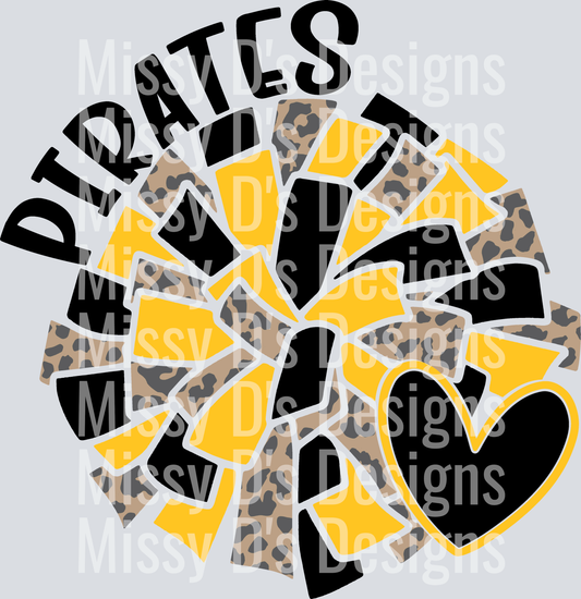 PiratesTri-ColorLprdPomwHeart