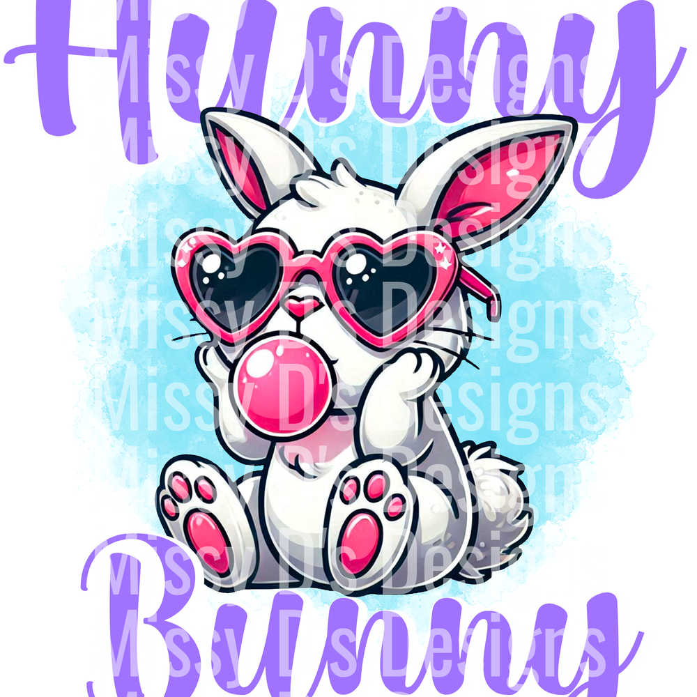 Hunny Bunny Blue Background