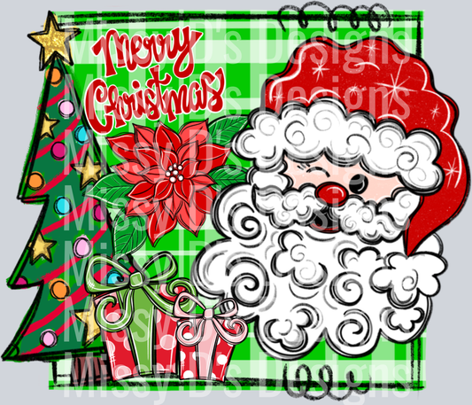 MERRY CHRISTMAS SQUARE SANTA 1