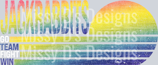 retro SUNSET jackrabbits