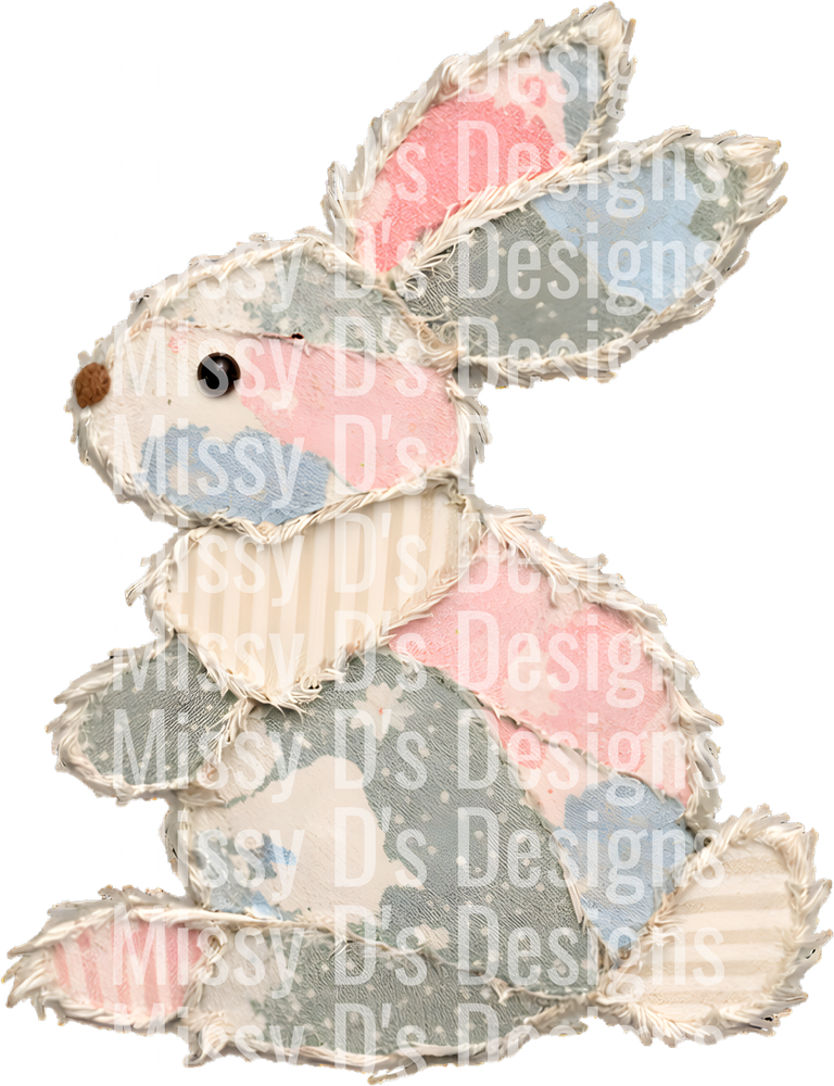 patchwork pastel bunny