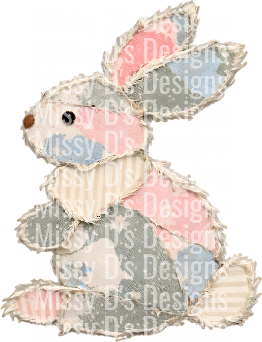patchwork pastel bunny