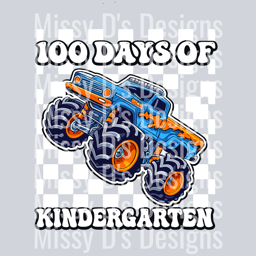 100 days of kindergarten monster truck