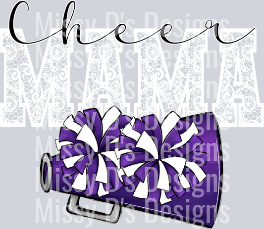 lace cheer mama purple