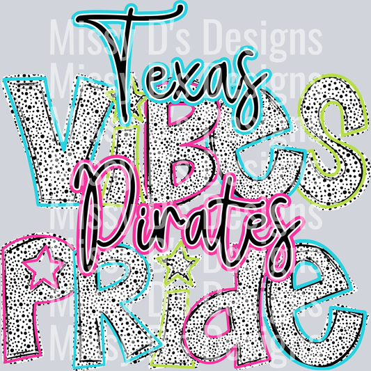 Vibes Pride dalmation Texas pirates