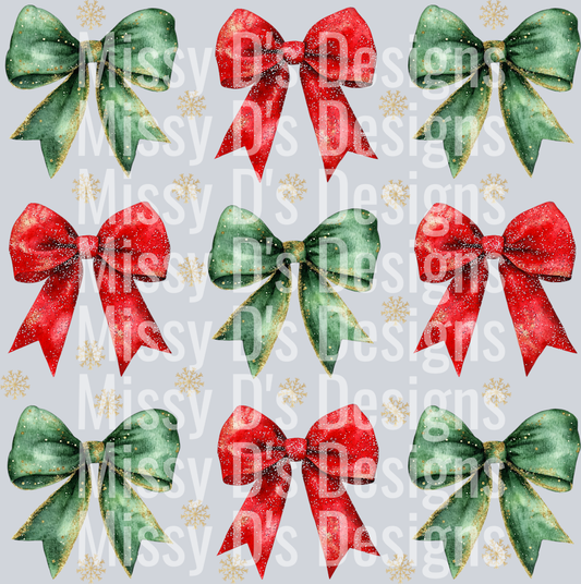 red and green christmas bows 300dpi