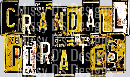crandall pirates license plate