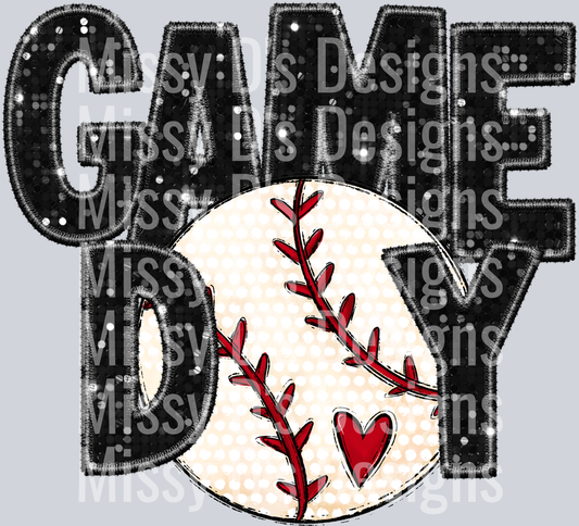 baseball heart 2 game day