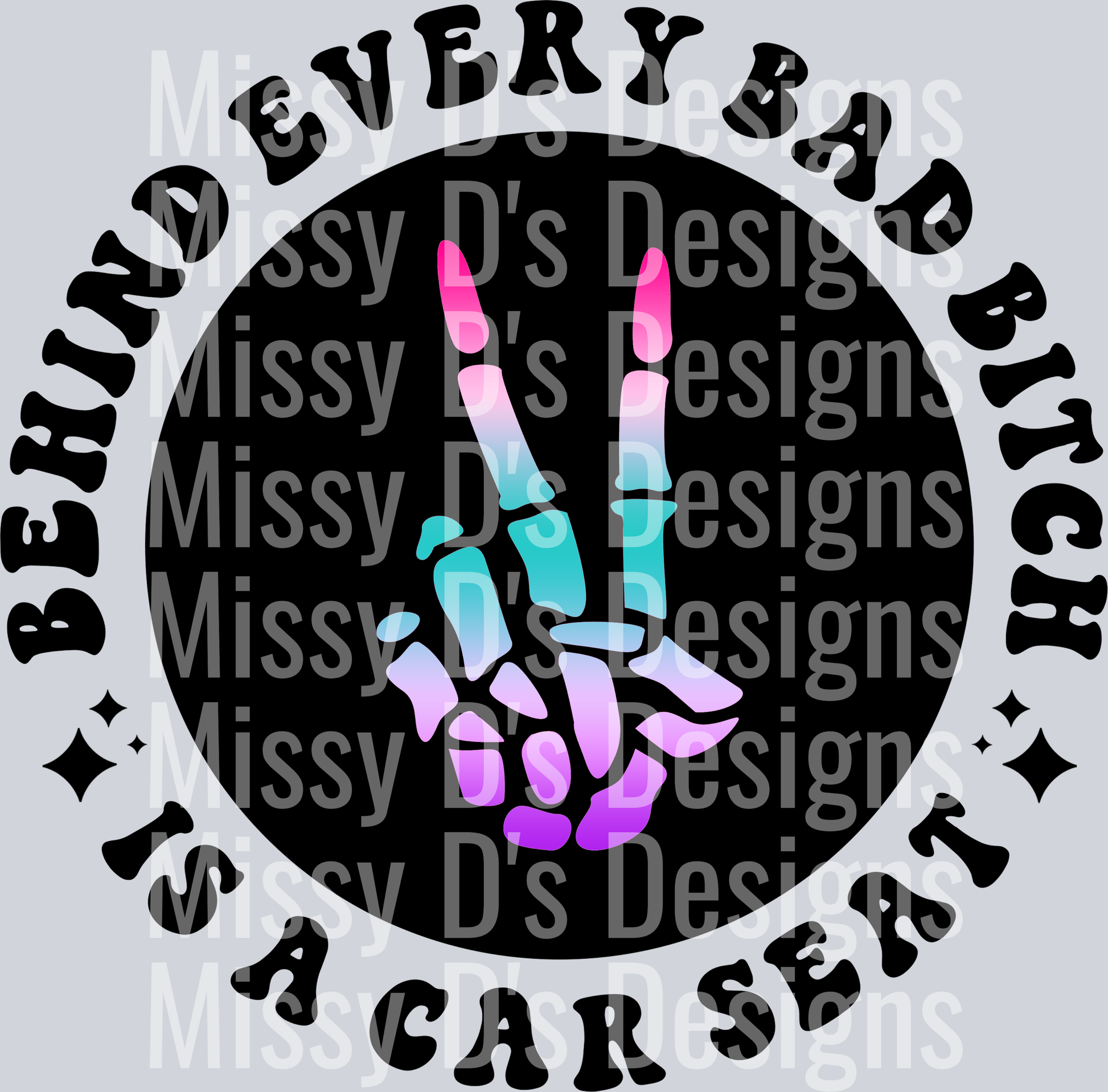 Color Behind Ever Bad Bitch Pocket Design