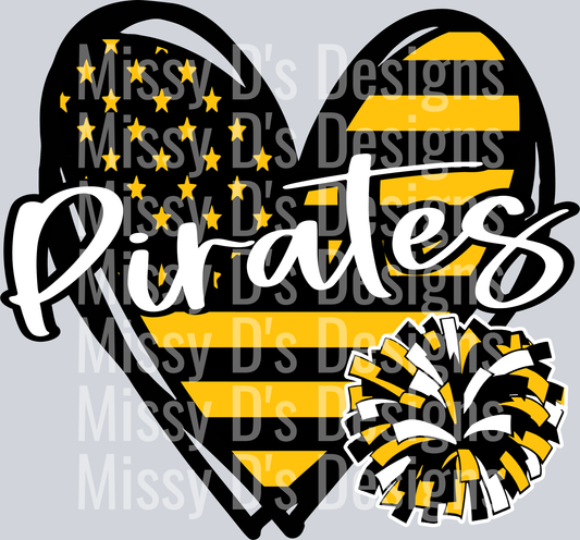 PiratesGoldandBlackFlagCheerHeart300resolution