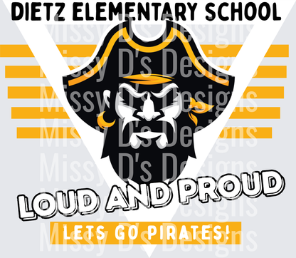 triangle spirit mascot  dietz elementary school