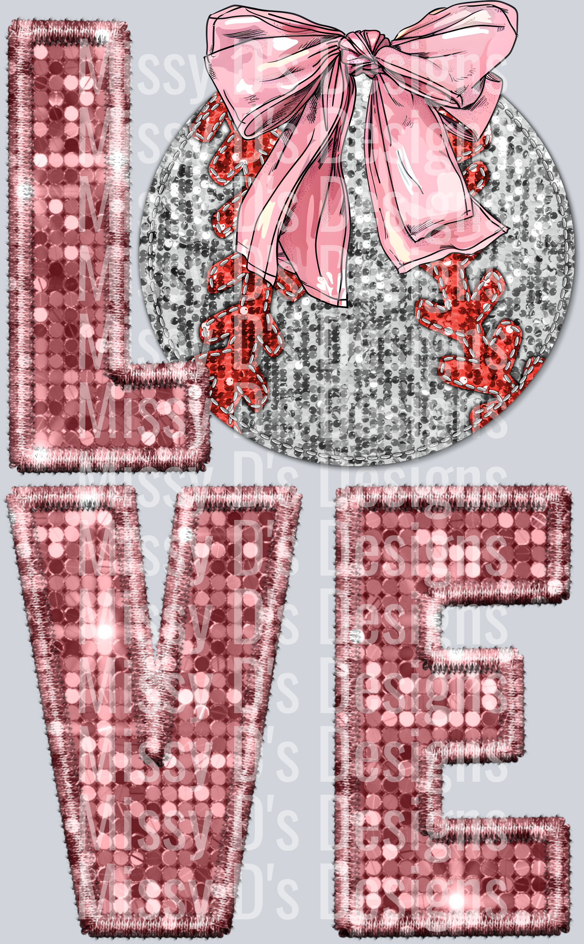 baseball love bow