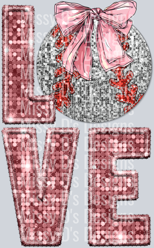 baseball love bow