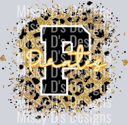 Leopard Splatter P Pirates Black