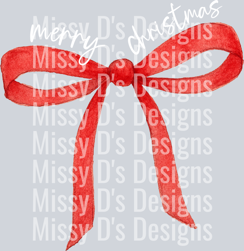 Merry Christmas Red Bow 2