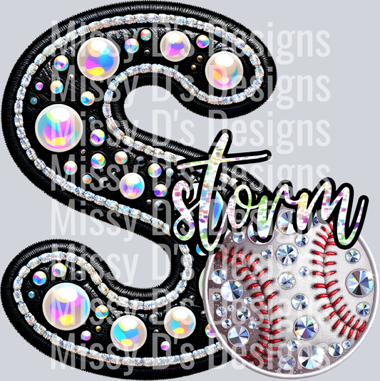 leather baseball storm