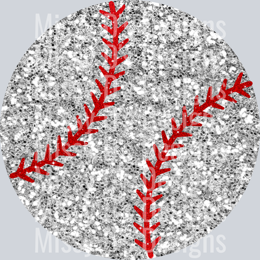 silver faux glitter baseball 300dpi