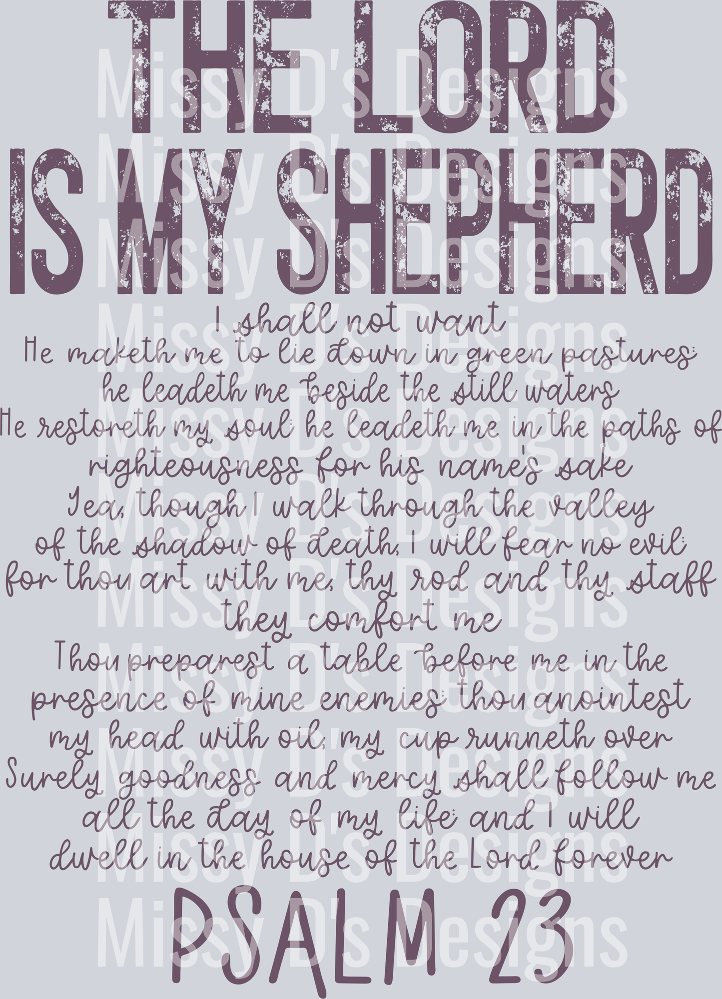 psalm23theLordPURPLE