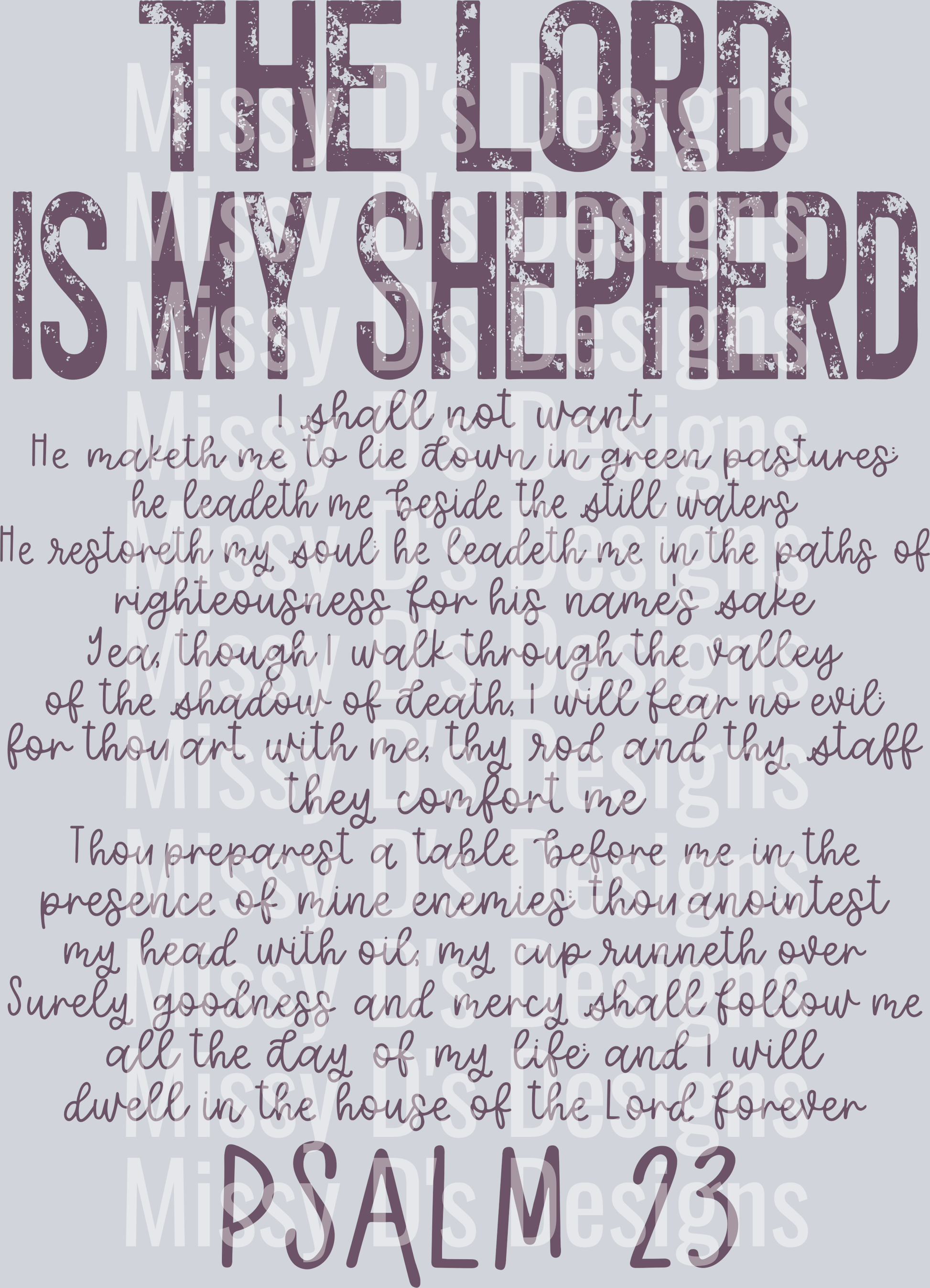 psalm23theLordPURPLE