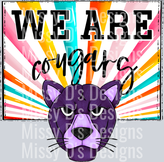 sunburst WE ARE CUSTOM- purple cougars