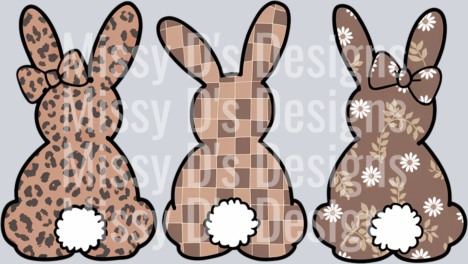Girly Easter Bunny PNG