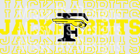 Stacked Mascot Forney Jackrabbits
