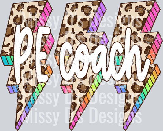 Leopard Lightning Bolt PE Coach