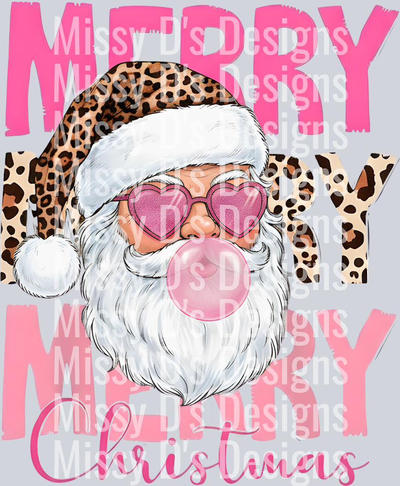 Leopard Santa  Merry Christmas