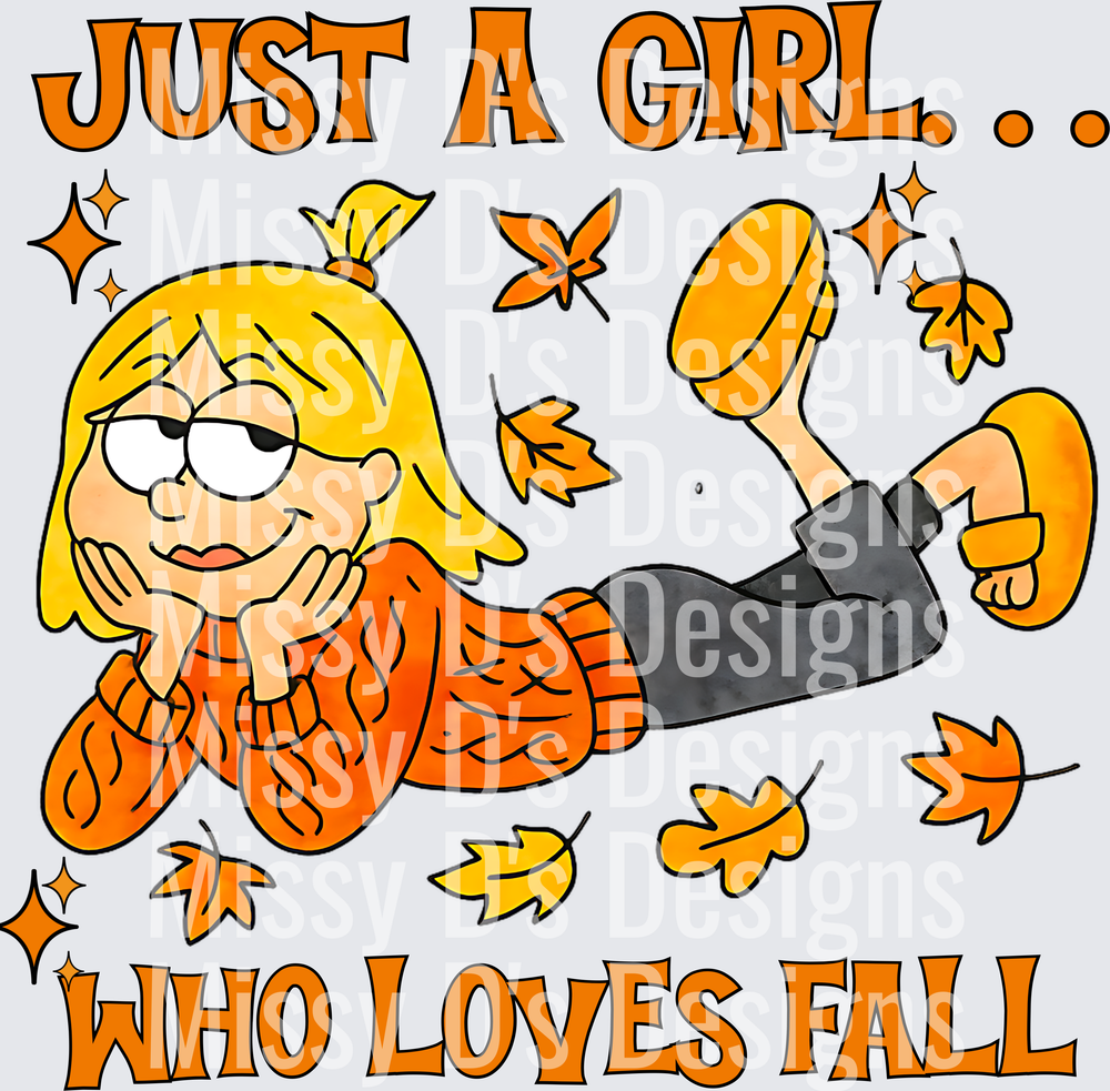 Girl loves fall