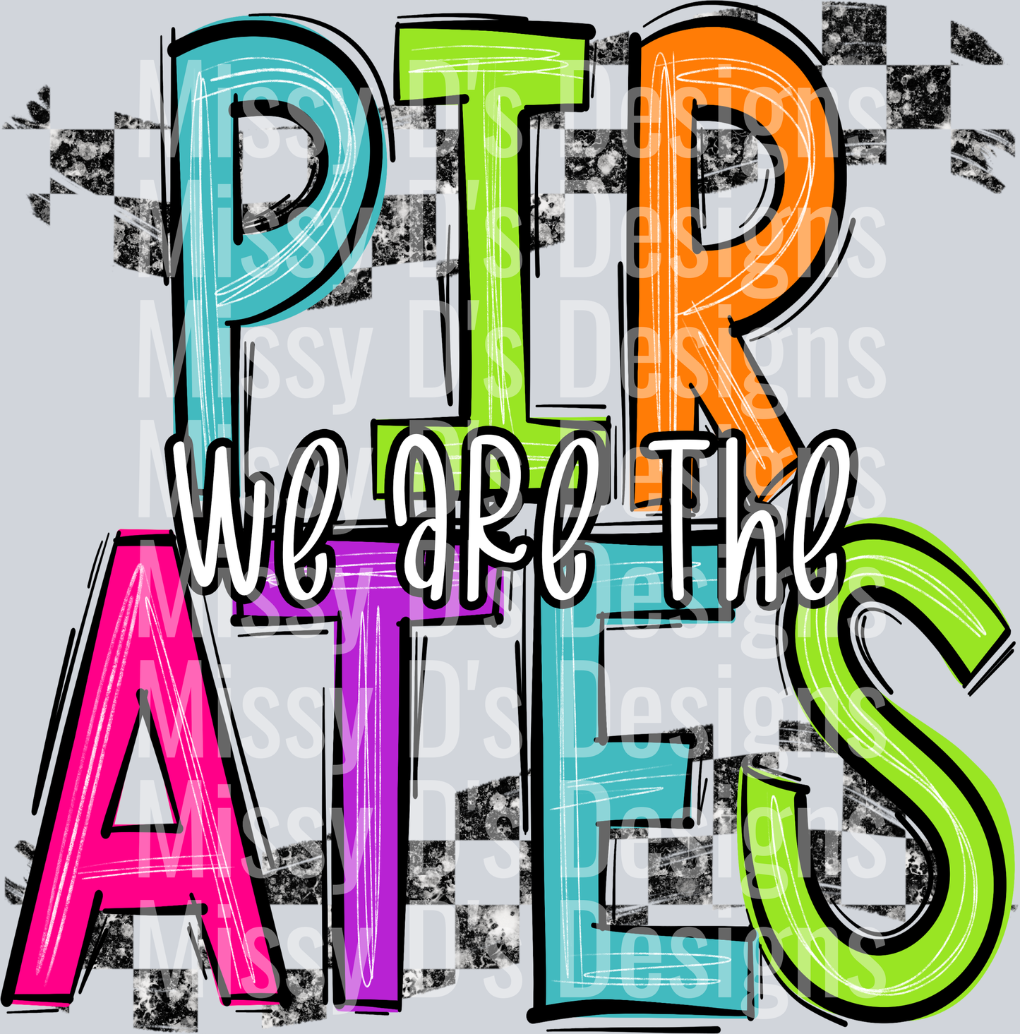 1225 neon lined with wavy race flag pirates