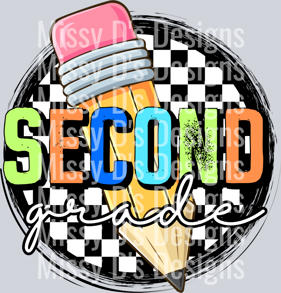CheckeredPencilCircleSecondGrade