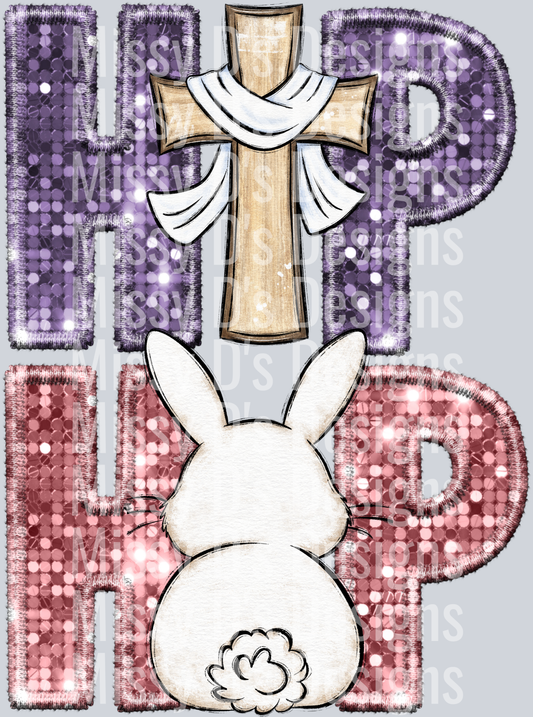 hip hop bunny glitter