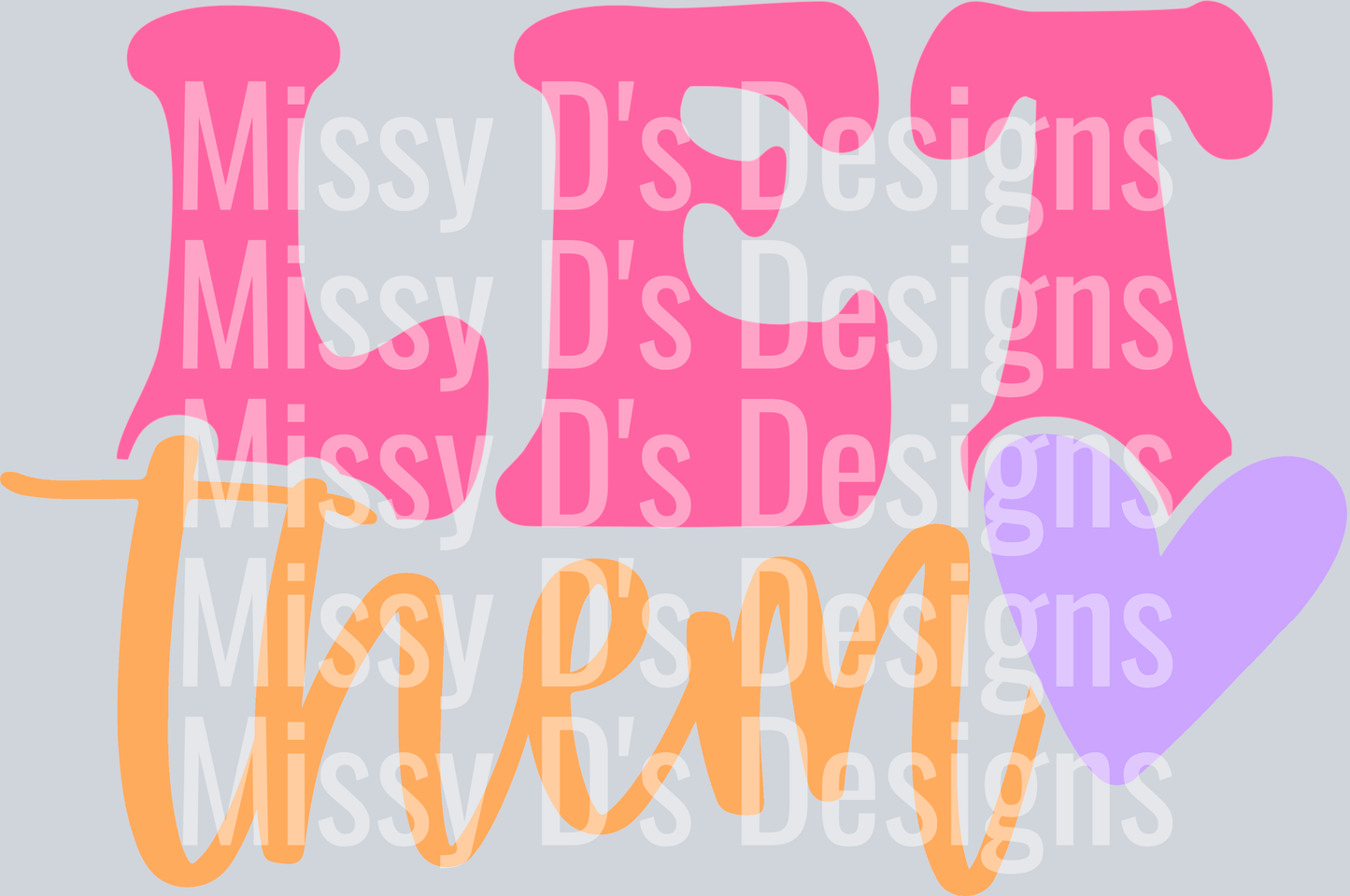 Let them pink orange purple
