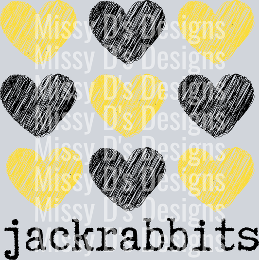 jackrabbits doodle hearts