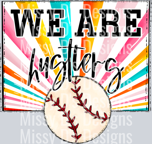 sunburst WE ARE hustlers baseball