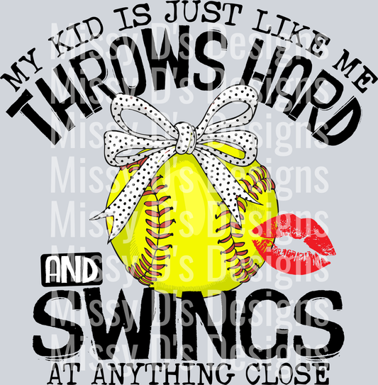 My Kid is Just Like Me Softball1