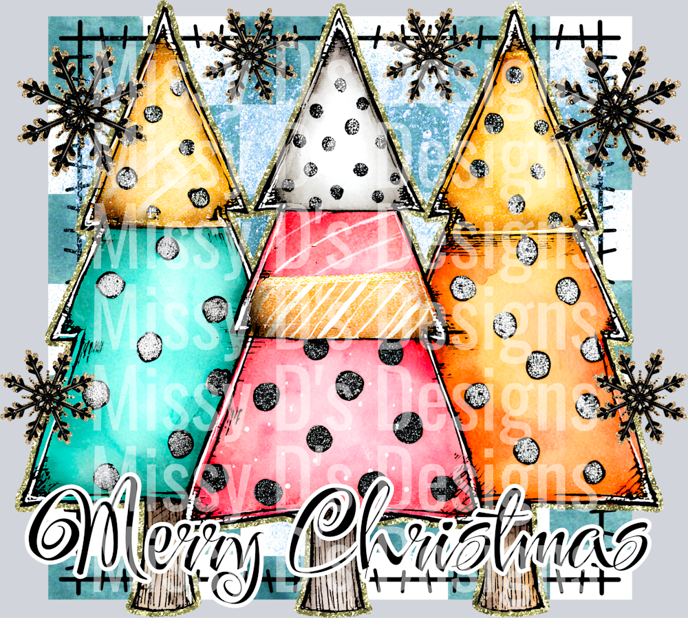 PatchworkTreesMerryChristmas