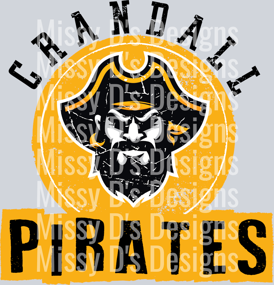 CIRCLE VINTAGE DISTRESSED black crandall pirates