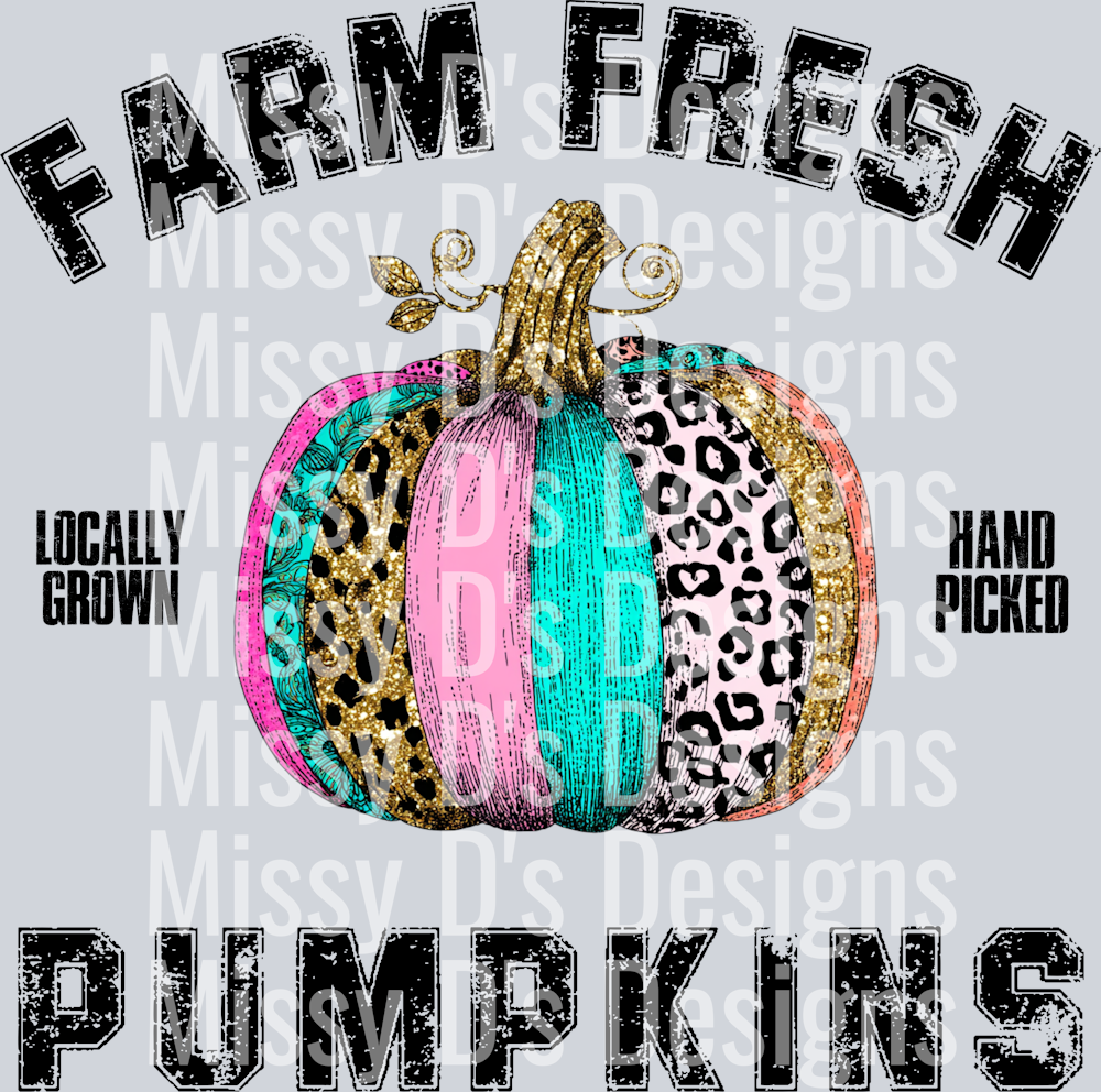FARM FRESH colorful pumpkins 300dpi
