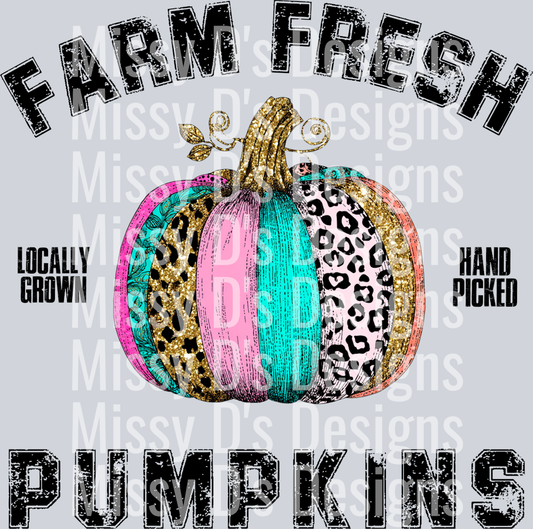 FARM FRESH colorful pumpkins 300dpi