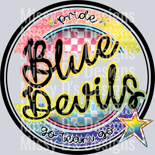 rainbow wave blue devils